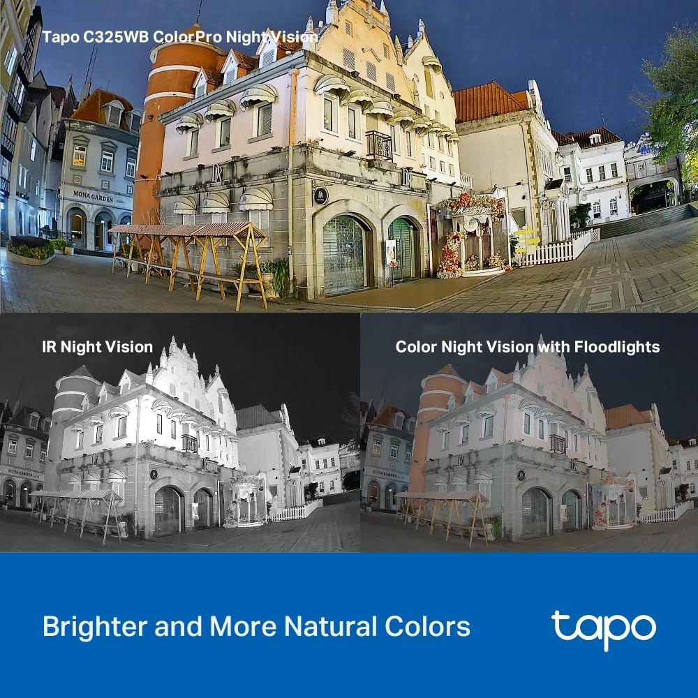 Caméra de Surveillance Extérieure 2k Qhd, 4mp Étanche Ip66, Détection de Mouvement, C325 Starlight