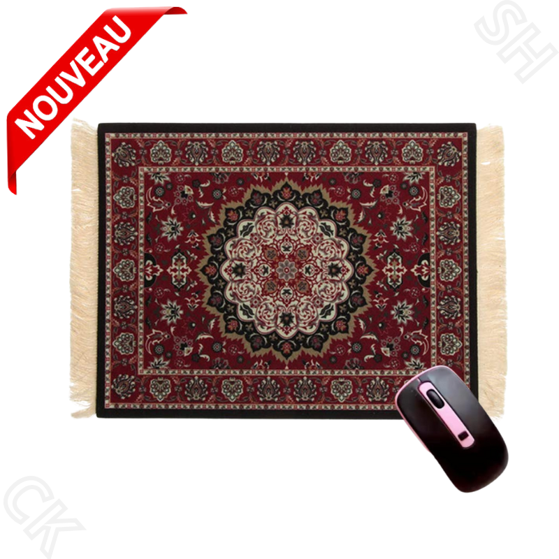 Tapis de Souris Oriental Lavable pour Ordinateur Usages Multiples Comme Tapis de Tasse pour Décoration de Table de Bureau à Domicile thumbnail 1