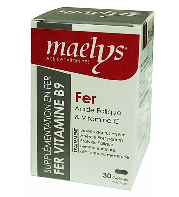Fer Acide Folique et Vitamine C - 30 Gélules