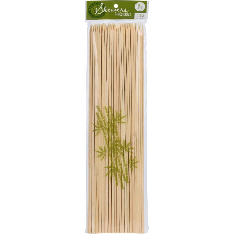 Brochette En Bois 100 Pcs - 3x300 Mm