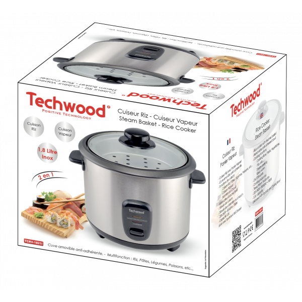 Cuiseur Riz Cuiseur Vapeur 1,8l - Inox