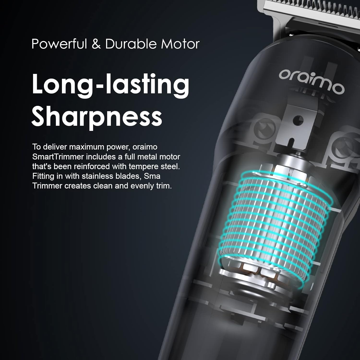 Tondeuse professionnelle haute performance Multifonctionnelle Smart Trimmer T Avec 4 Peignes Guidés OPC-TR10 thumbnail 3