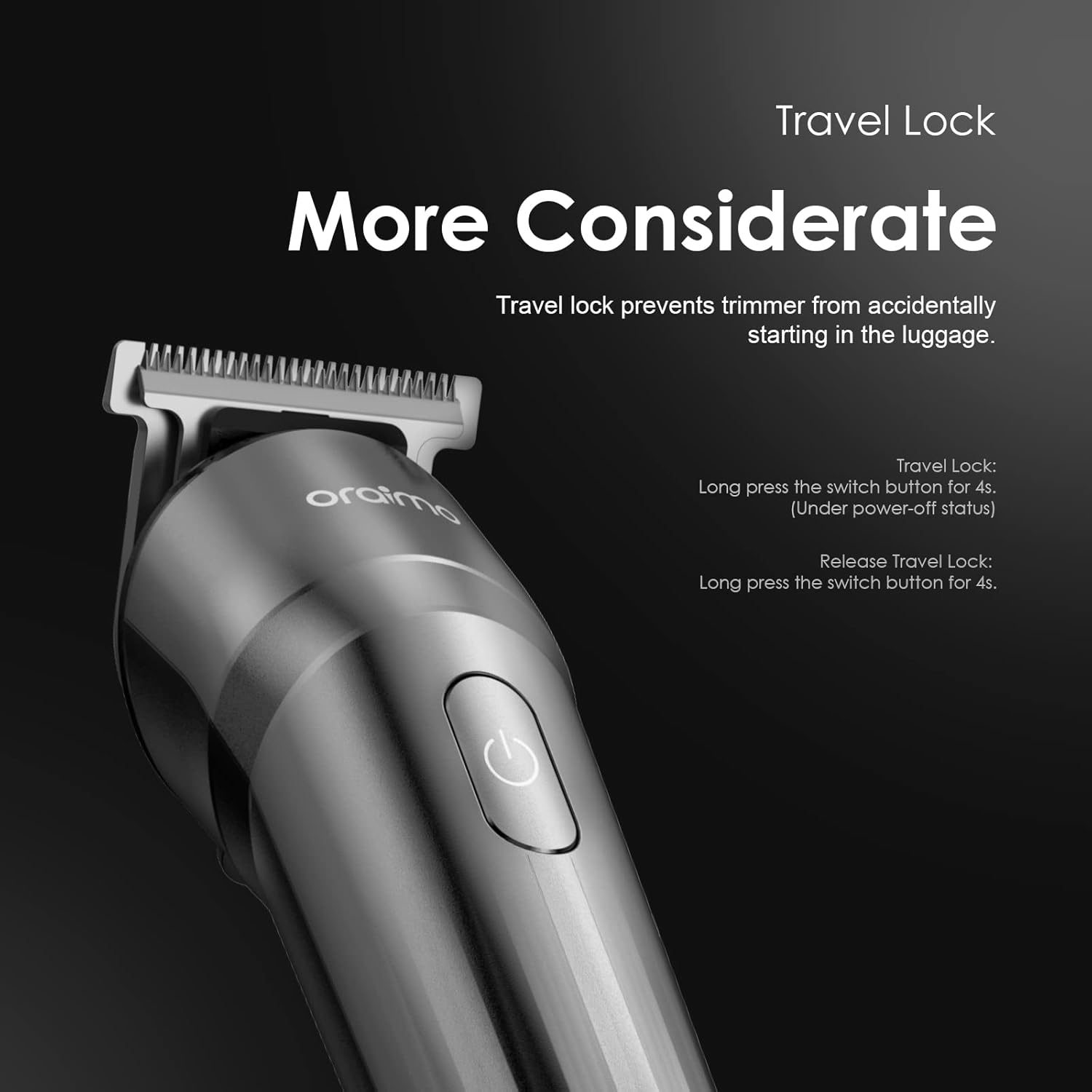 Tondeuse professionnelle haute performance Multifonctionnelle Smart Trimmer T Avec 4 Peignes Guidés OPC-TR10 thumbnail 4