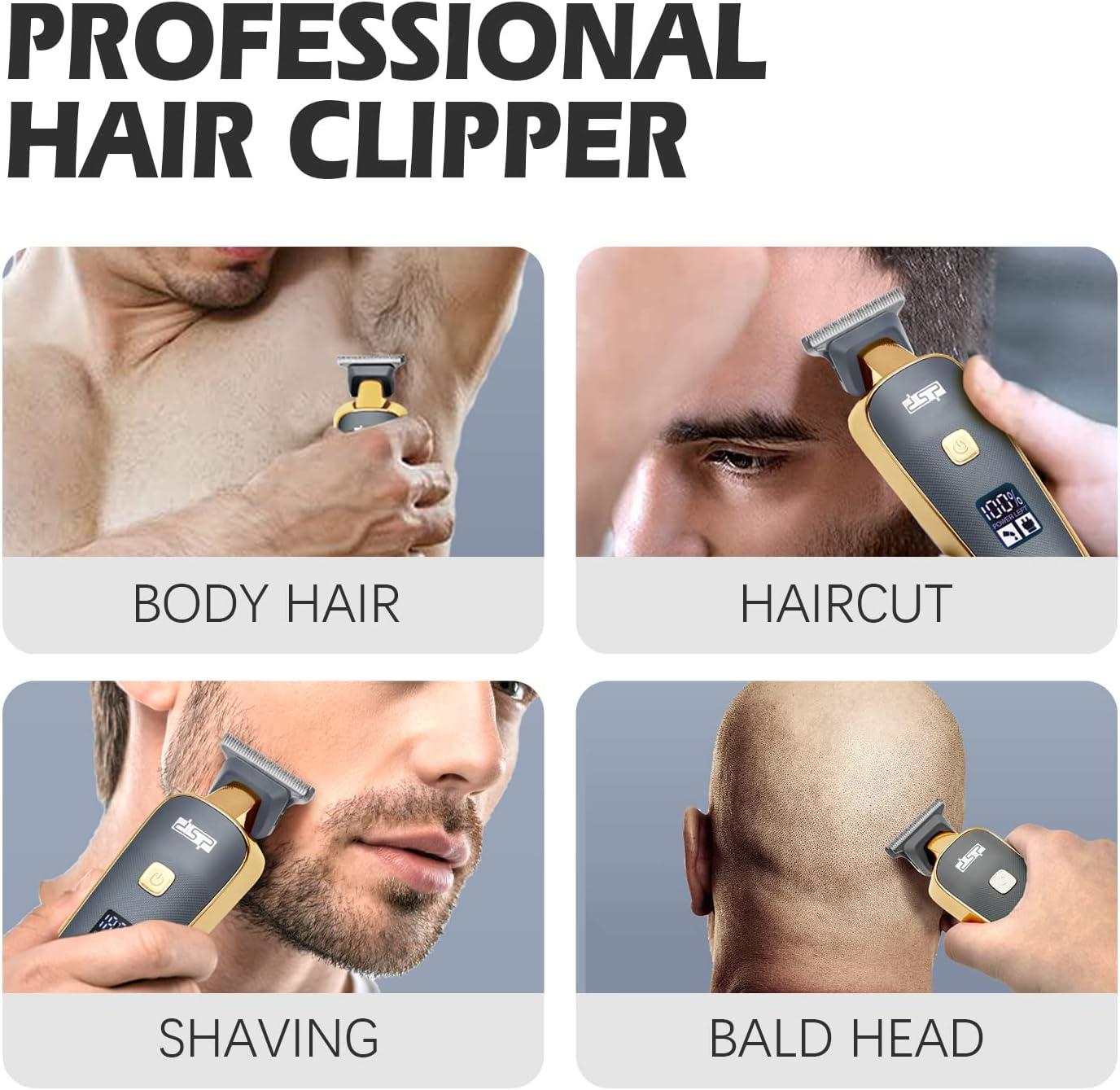 Tondeuse à Cheveux pour Hommes  Chauve à Moustache Zéro Espace avec Peignes de Limite de 1 à 3 mm, USB Type-C DSP-90458 thumbnail 4