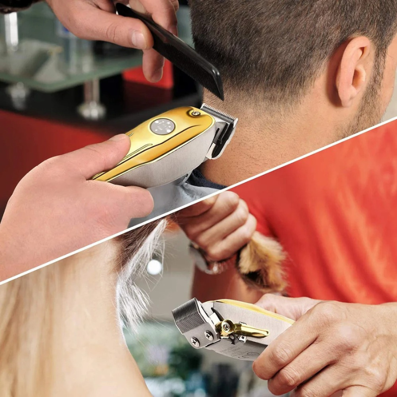 Tondeuse à cheveux professionnelle pour hommes électrique sans fil USB KM1986 thumbnail 4