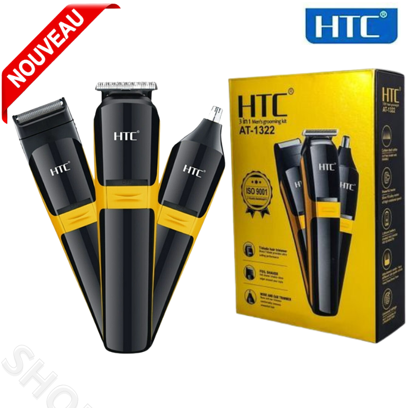 Rasoir Cheveux-Barbes-Nez Charge Usb Tondeuse Finition 3x1 at-1322 thumbnail 1