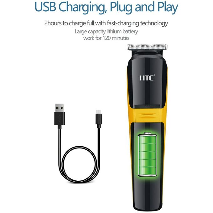 Rasoir Cheveux-Barbes-Nez Charge Usb Tondeuse Finition 3x1 at-1322 thumbnail 2