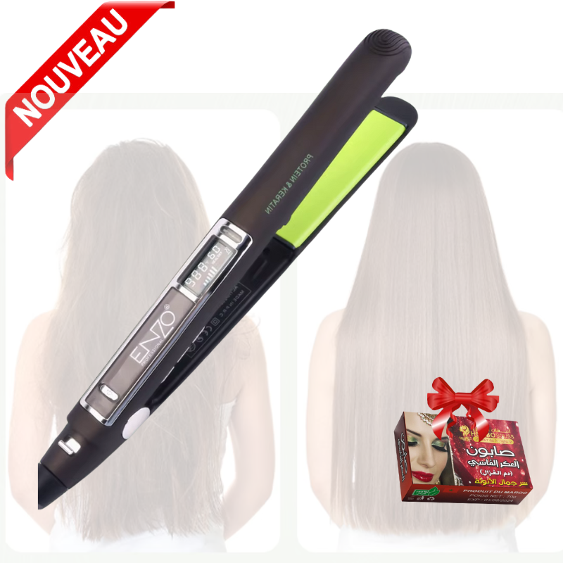 Sèche-cheveux Lisseur Avec Plaques Multi-fonction En Céramique Et Titane Température De 988°f thumbnail 2