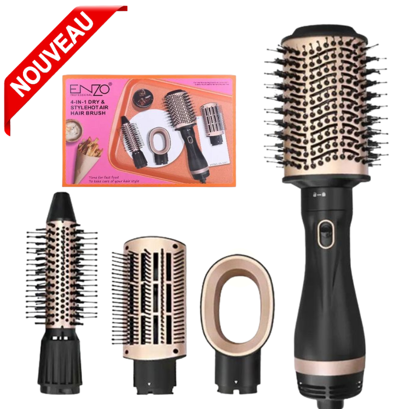 Sèche-cheveux brosse 4 en 1  électronique ensemble de peignes à air chaud lisseur EN-6207 thumbnail 1
