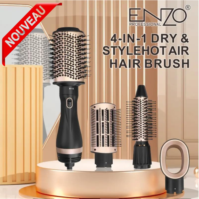 Sèche-cheveux brosse 4 en 1  électronique ensemble de peignes à air chaud lisseur EN-6207 thumbnail 2
