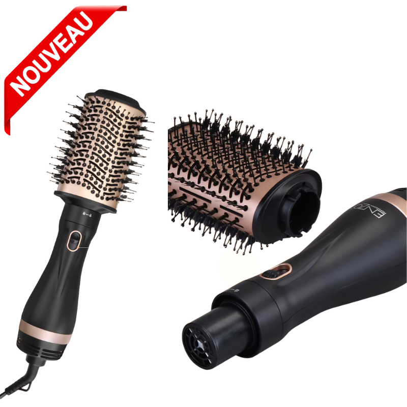Sèche-cheveux brosse 4 en 1  électronique ensemble de peignes à air chaud lisseur EN-6207 thumbnail 4