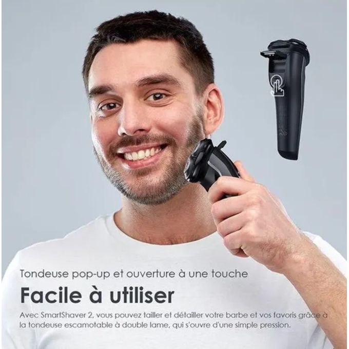 Tondeuse à cheveux professionnelle sans fil Shaver 2 oraimo Premium Rasoir électrique sans fil Rechargeable rotatif à 3 têtes à 360° thumbnail 3