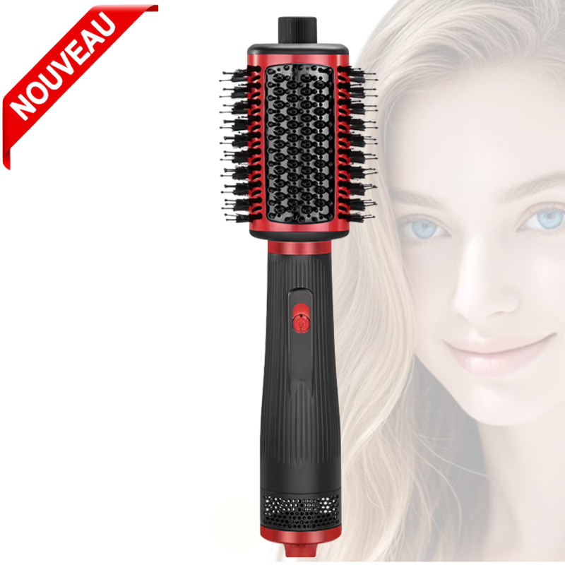 Brosse soufflante Sèche-Cheveux 4 en 1 Salon Lisseur Cheveux Bigoudi  Volumisante 1500W En-4123