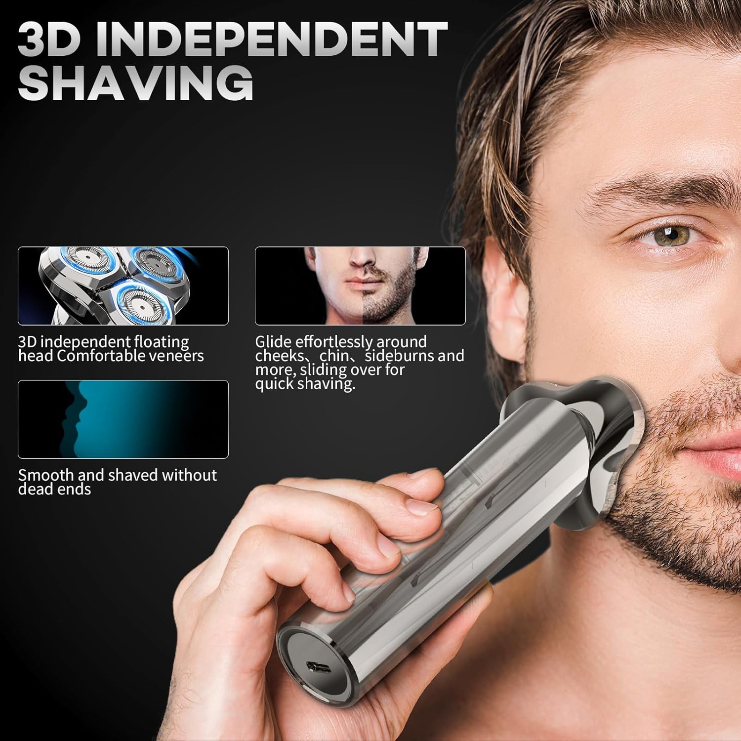 Rasoir double ultra-fin 3D oraimo SmartShaver 2 Magnet thumbnail 4