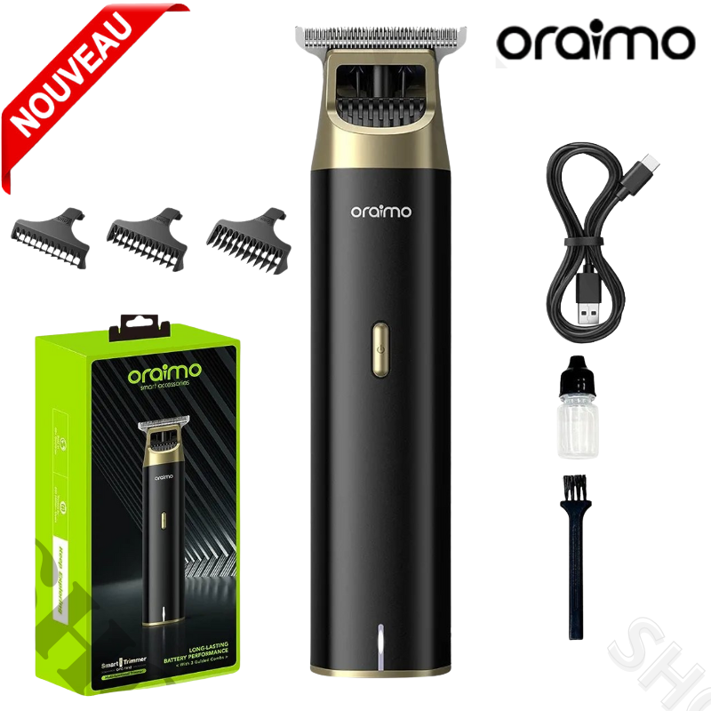 Tondeuse à cheveux professionnelle Oraimo Moteur haute performance, vitesse réglable,OPC-TR12