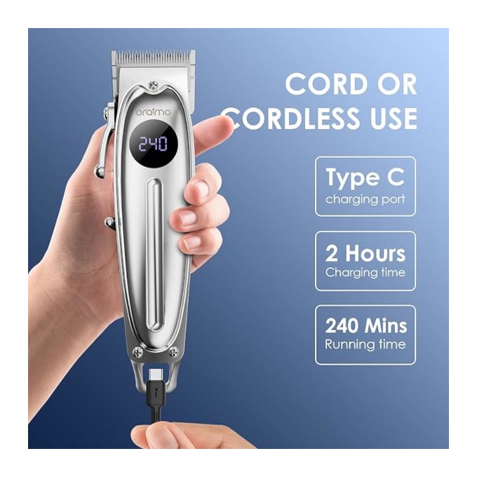 Tondeuse à cheveux professionnelle sans fil - Oraimo SmartClipper Pro - 240 minutes dautonomie - Réf OCL-550 thumbnail 3