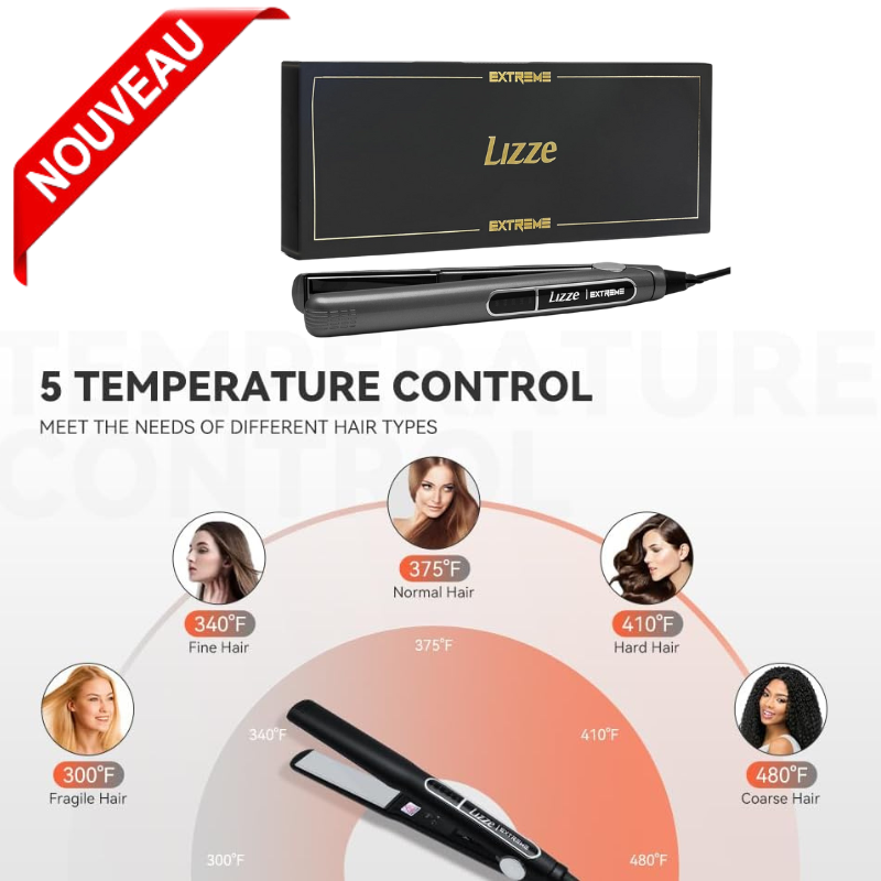 Lisseur Planche à Cheveux Professionnel Lizze Extreme480 Degrés thumbnail 3