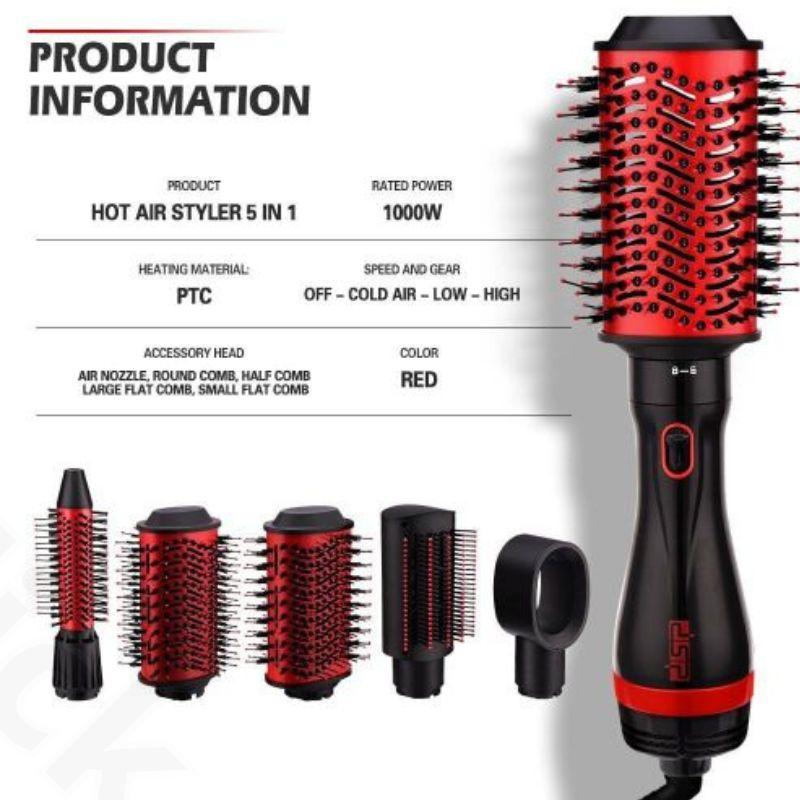 Brosse à Air chaud sèche-cheveux électrique 5 en 1 lisseur, professionnelle Fers à friser et baguettes