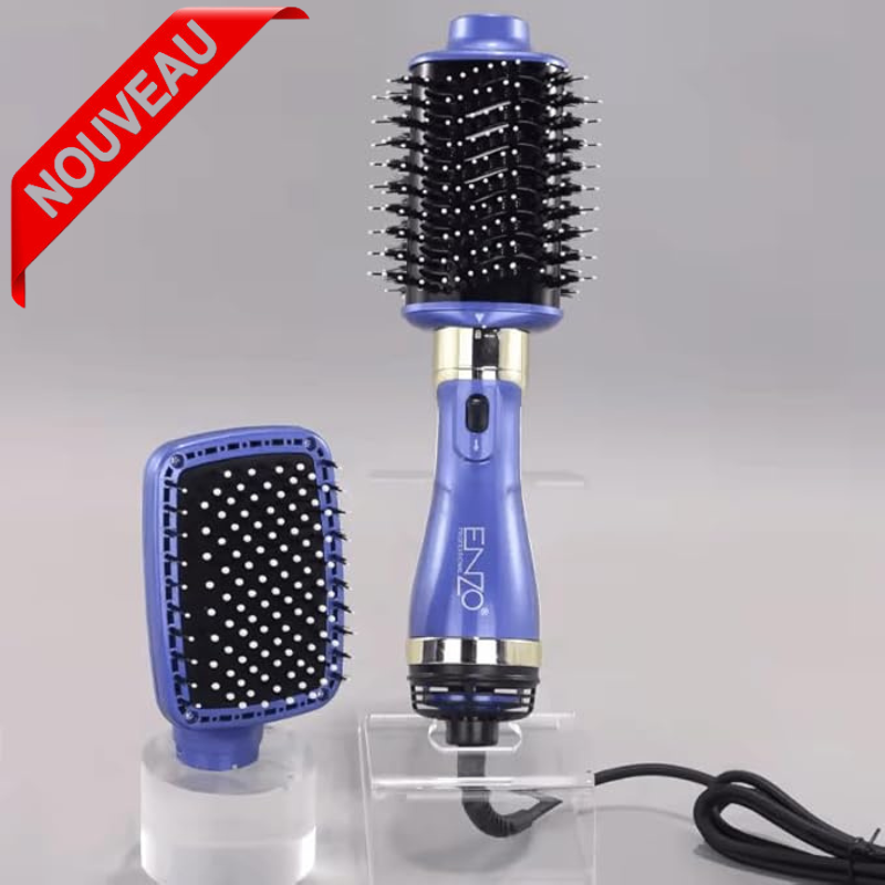 Sèche-cheveux  professionnel 2-en-1 à air chaud électrique 1200 watts une volumateur rotatif EN-4128 thumbnail 4
