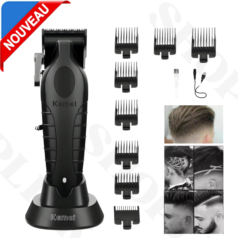 Tondeuse à cheveux professionnelle avec lame dlc pour salon de coiffure KM-2296