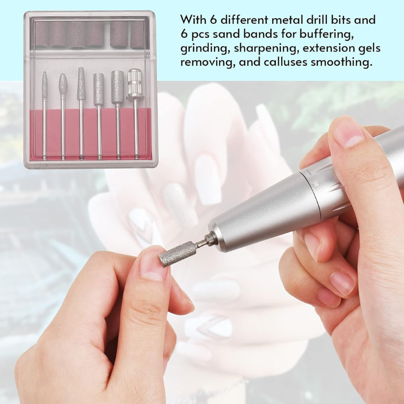 Machine de perceuse à ongles électrique 35000 RPM haute vitesse écran LCD avec manucure pédicure blanc thumbnail 3