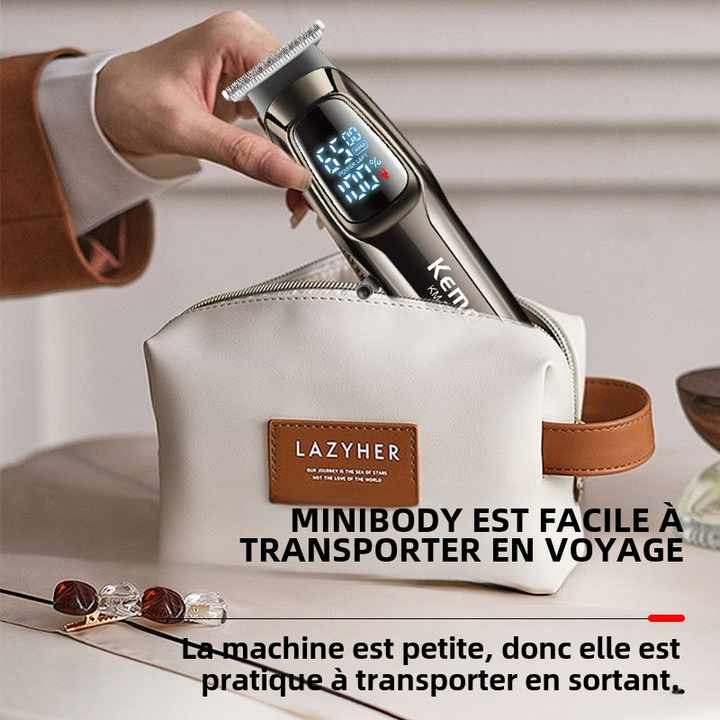 Tondeuse Professionnel tondeuse à cheveux Usb charge rapide push cisaillement écran Lcd km-2273 thumbnail 4