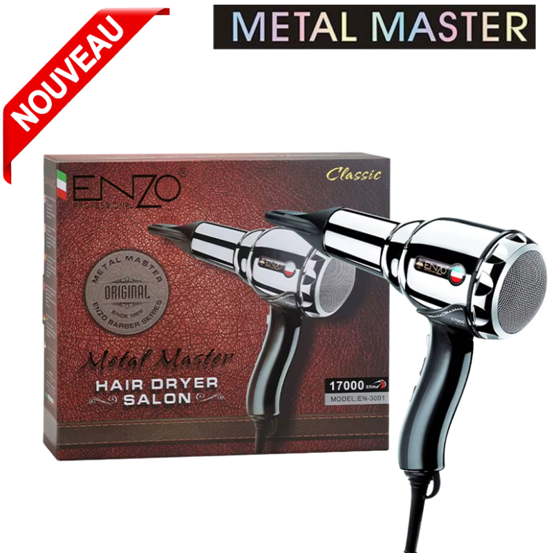 Sèche-cheveux professionnel EN-3001 2200W Ionique, 3 réglages de chaleur, 2 réglages de vitesse