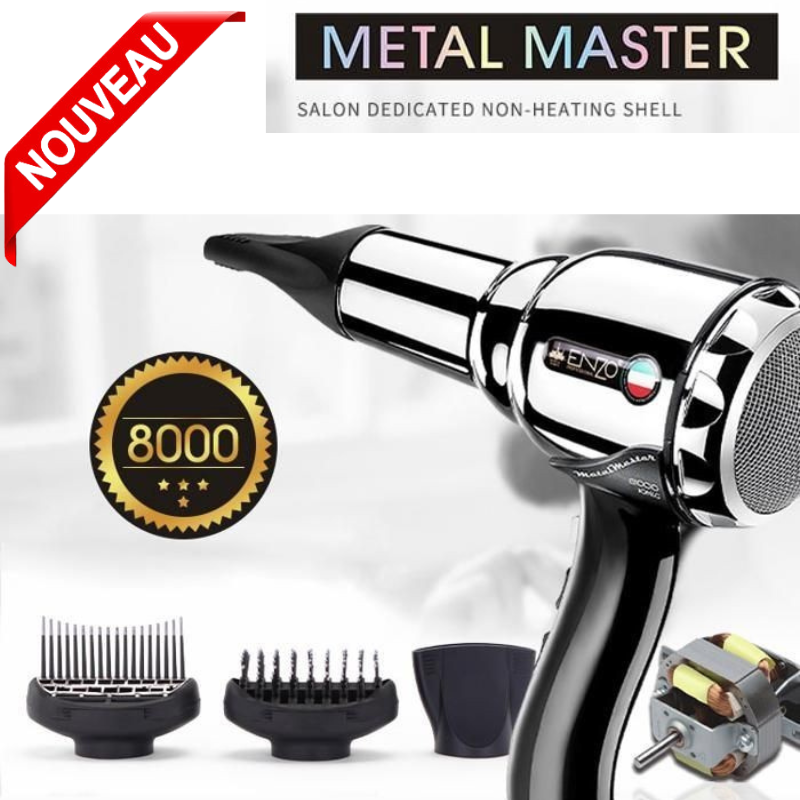 Sèche-cheveux professionnel EN-3001 2200W Ionique, 3 réglages de chaleur, 2 réglages de vitesse