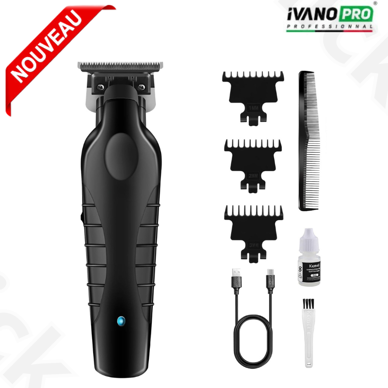 Tondeuse Professionnelle Sans Fil pour Hommes, Coupe-Cheveux Électrique, à Barbe IVO-120