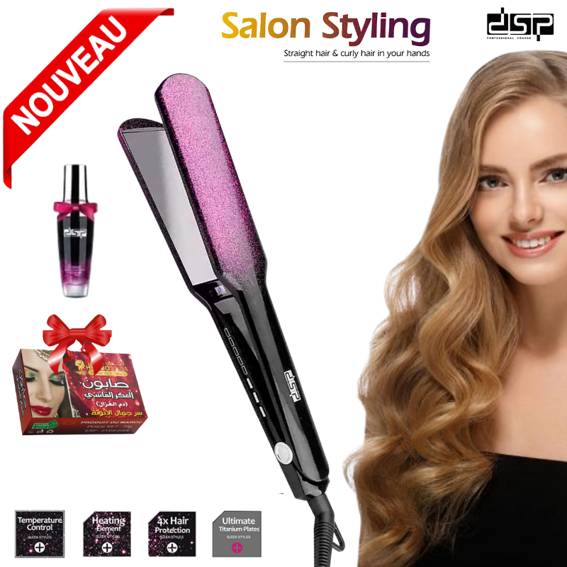 Lisseur de Cheveux Professionnel avec Plaques Revêtement Céramique -10023