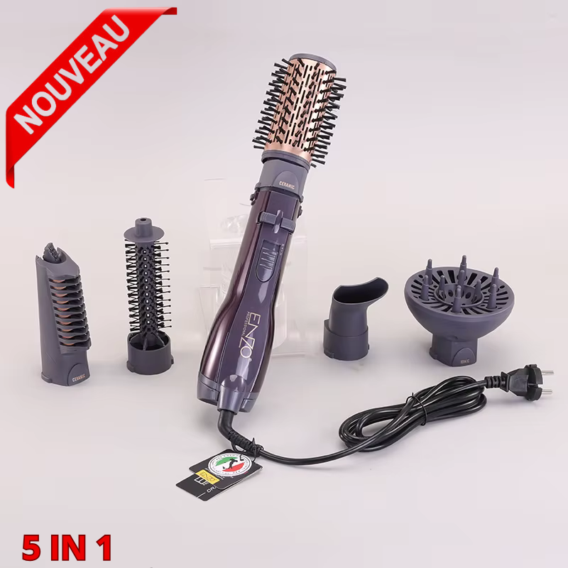 Sèche-cheveux brosse volumateur 1500W  5 en 1  Air chaud lisseur outils de coiffure en céramique EN-4136 thumbnail 3