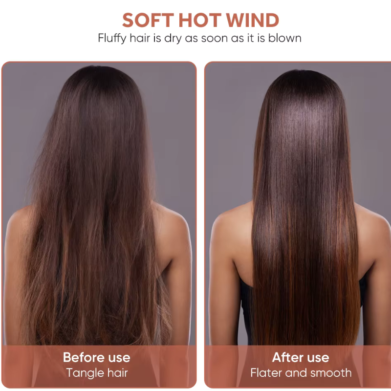 Sèche-cheveux brosse volumateur 1500W  3 en 1  Air chaud lisseur outils de coiffure en céramique EN-4135 thumbnail 3