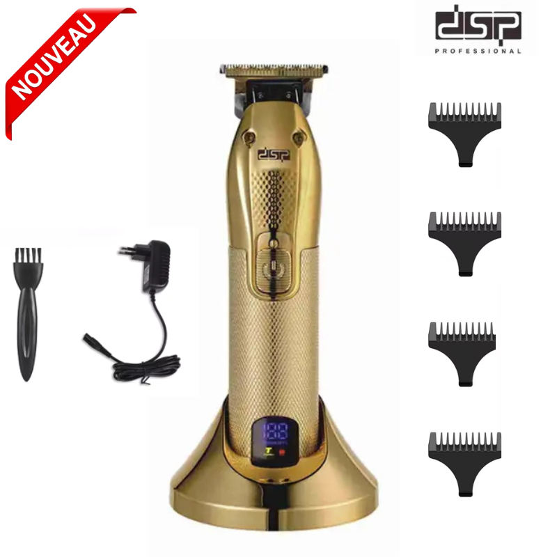 Tondeuse à cheveux professionnelle DSP 2 vitesses 0 mm, électrique rechargeable pour hommes
