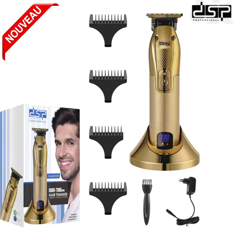 Tondeuse à cheveux professionnelle DSP 2 vitesses 0 mm, électrique rechargeable pour hommes