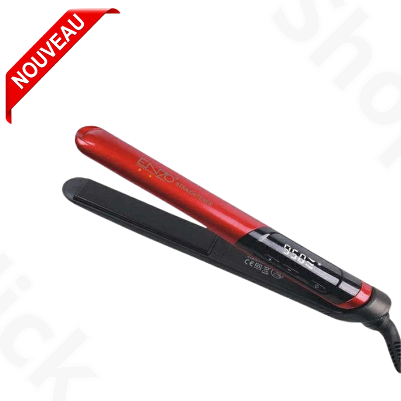 Lisseur Cheveux À double Plaque Céramique 950°F Chauffage Rapide Avec Contrôle Température Enzo EN-3119 thumbnail 1