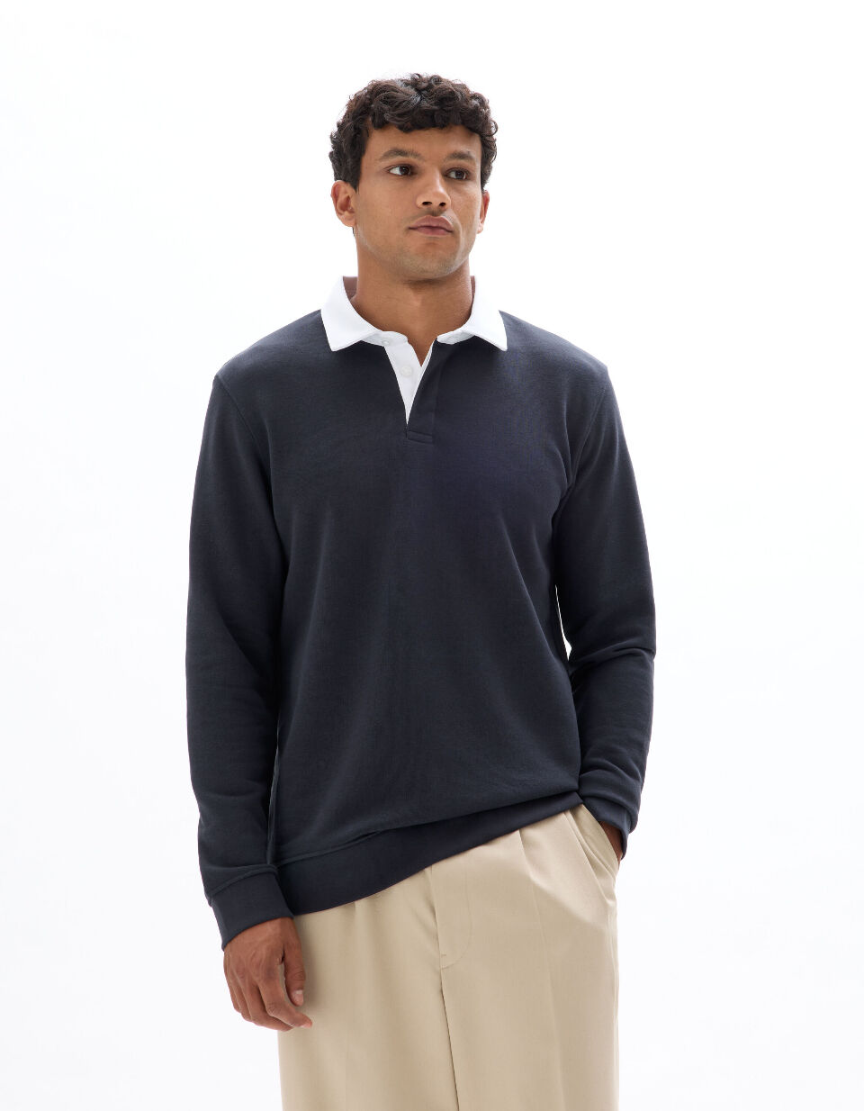 Polo Regular Uni Manches Longues thumbnail 3