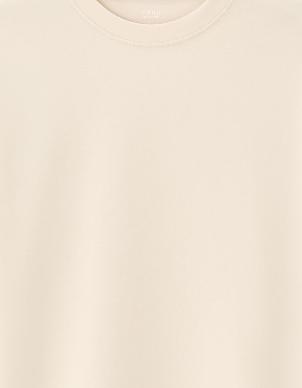 T-shirt infroissable over size col rond thumbnail 4