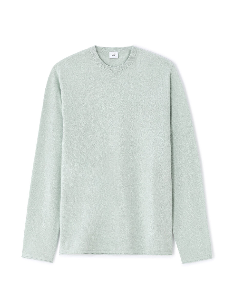 Pull Col Rond En Coton Mouliné