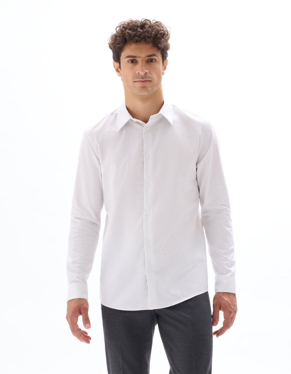 Chemise Regular À Fines Rayures
