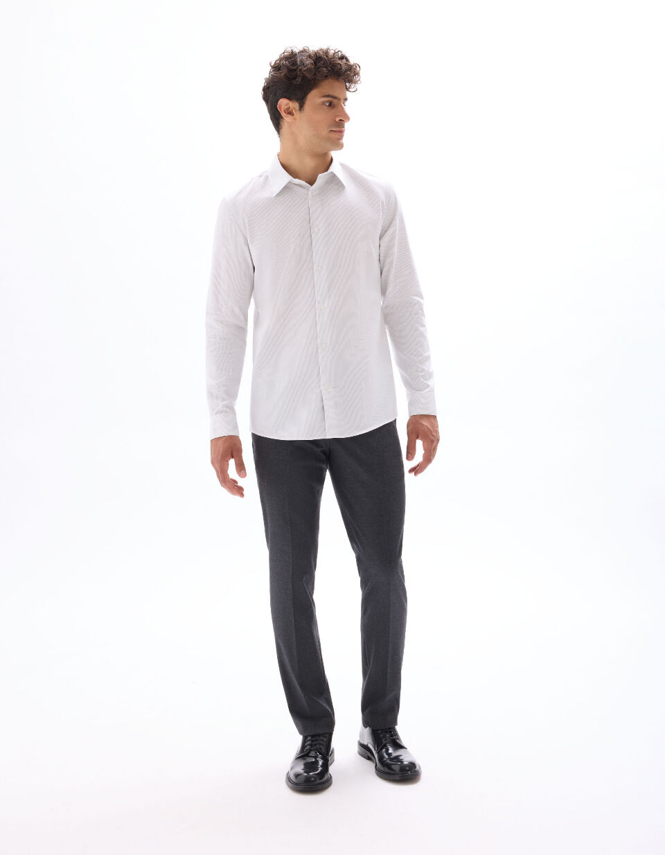 Chemise Regular À Fines Rayures