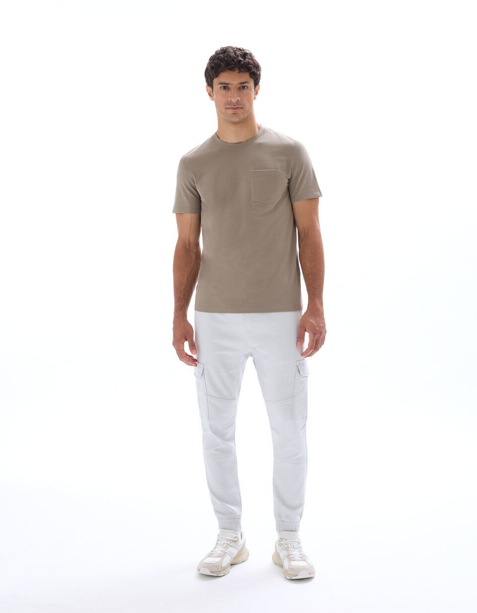 T-shirt Regular Col Rond 100% Coton Piqué Stretch