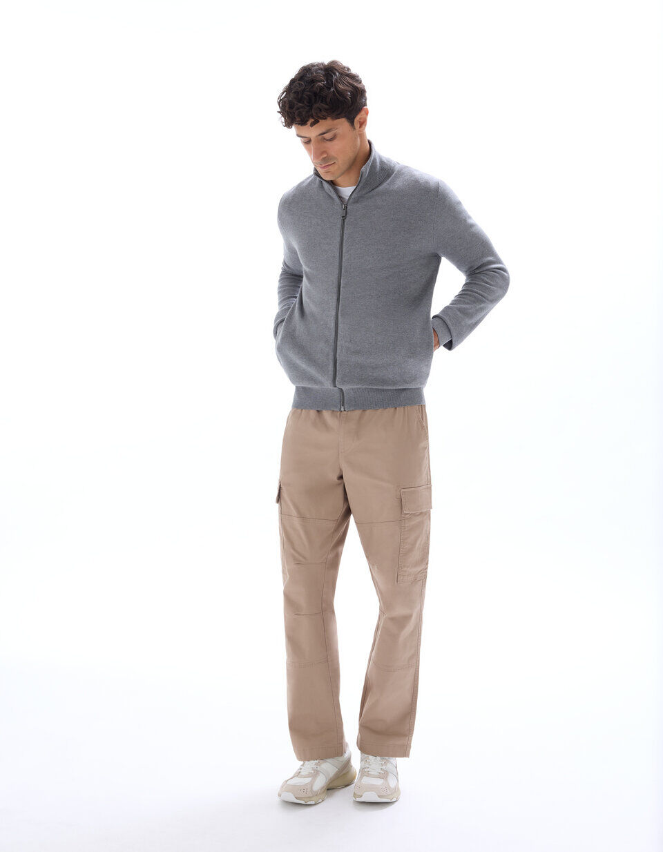 Cardigan En Maille Piqué 100% Coton thumbnail 1