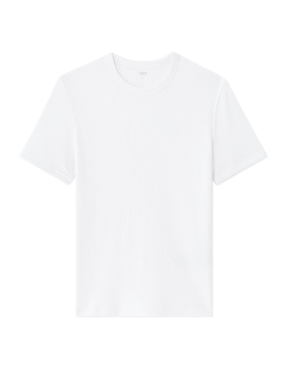 T-shirt Slim Col Rond Coton Stretch Côtelé thumbnail 1