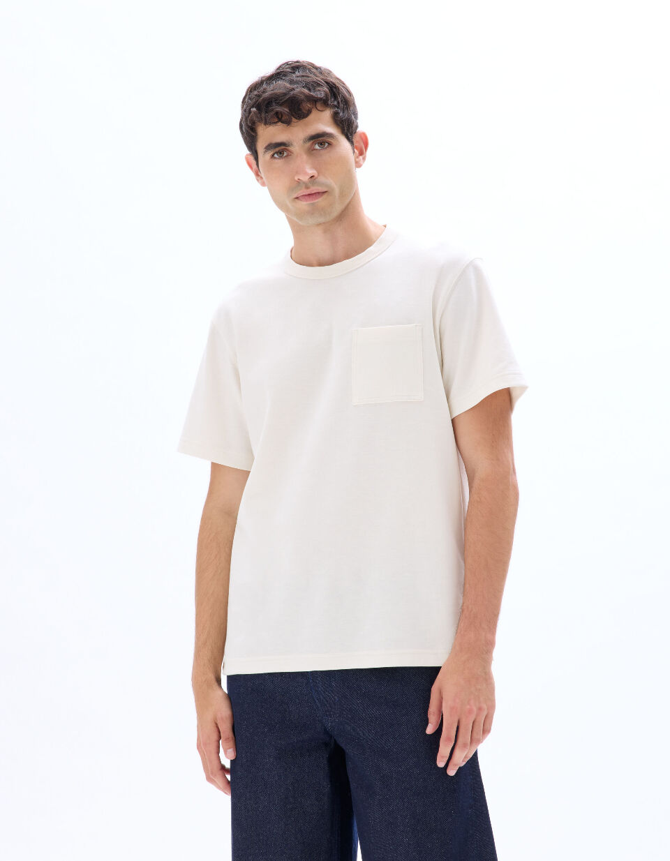 T-shirt Boxy Col Rond Flammé thumbnail 3
