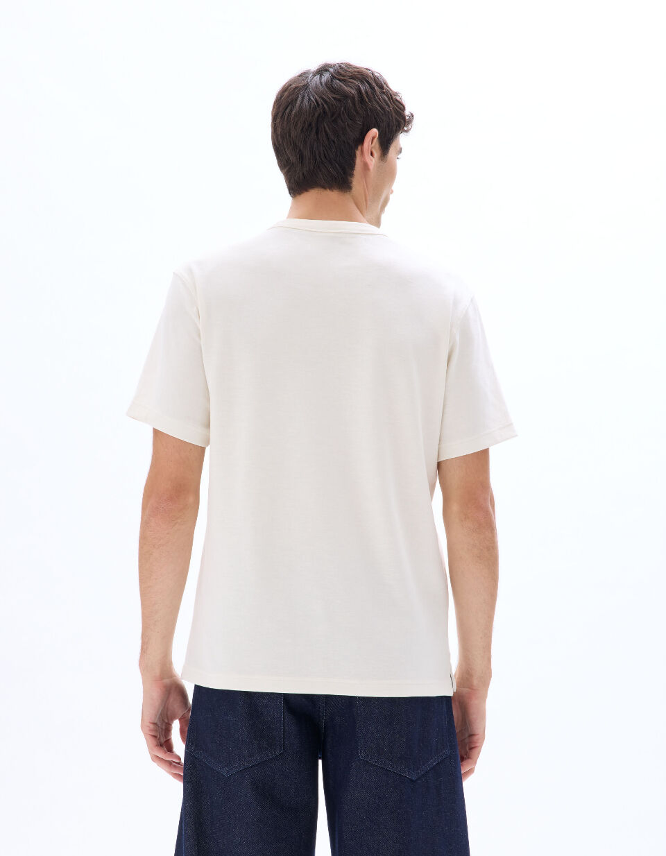 T-shirt Boxy Col Rond Flammé thumbnail 4