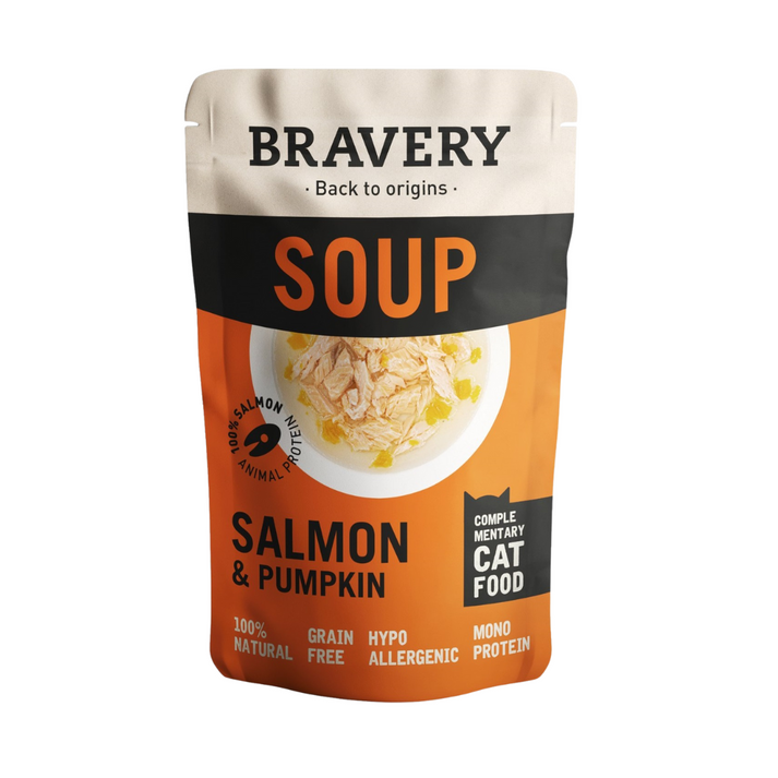 Soupe – Friandise gourmande naturelle pour chats (sachets de 40 g) | Sans céréales, 100 % naturelle et hypoallergénique
