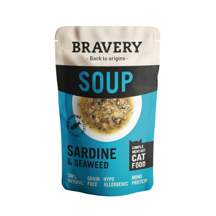 Soupe – Friandise gourmande naturelle pour chats (sachets de 40 g) | Sans céréales, 100 % naturelle et hypoallergénique