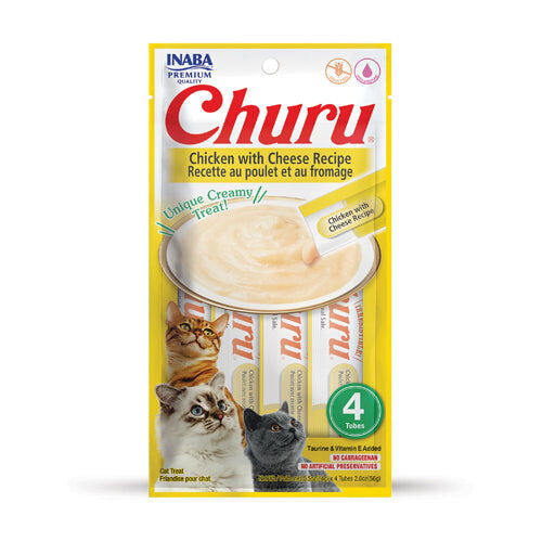 Friandises à lécher pour chat au poulet et au fromage Inaba Churu (lot de 4) thumbnail 1