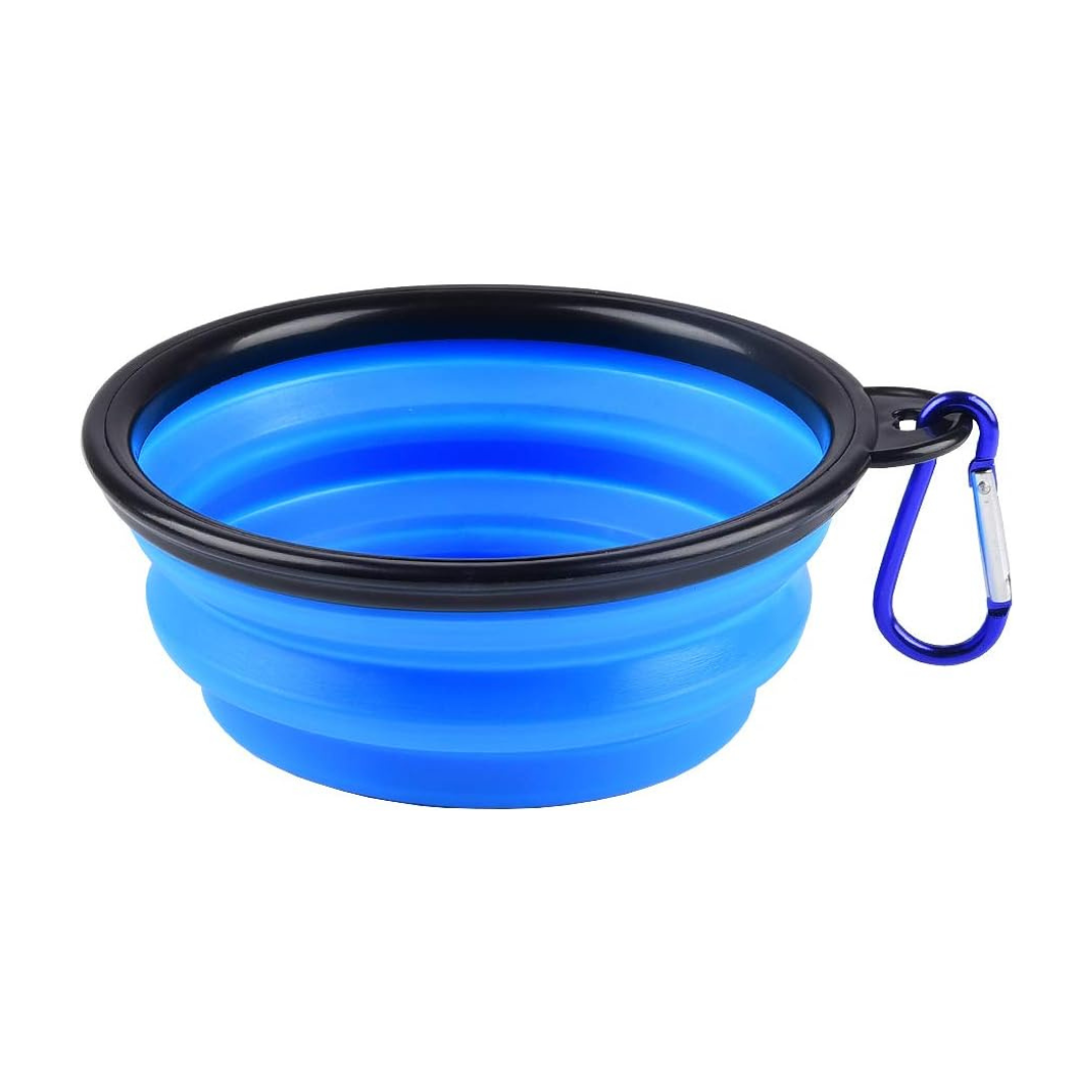 Gamelle Pliable pour Chien – Écuelle de Voyage Portable pour Nourriture & Eau avec Mousqueton