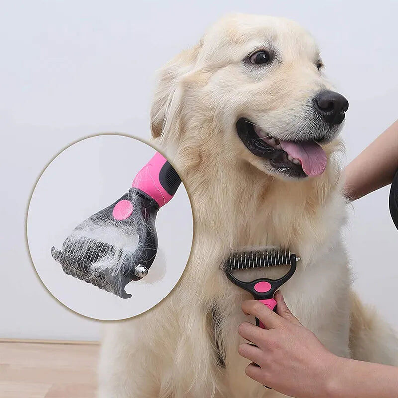 Brosse pour Chat et Chien - Brosse Double Face pour Démêlage et Sous-Poil thumbnail 3